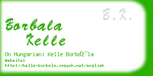 borbala kelle business card